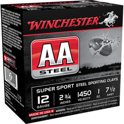 WIN AA STEEL TGT 12GA 2.75 #7.5 1OZ 25/10